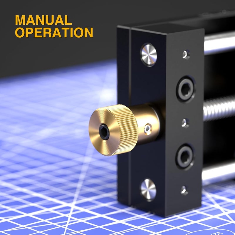 Eyes.sys Manual Linear Stage 75mm Sliding Table Linear Rail Guide Aluminium Alloy Slide Stage with Ruler and Base, Manual Translation Displacement Station - Image 5